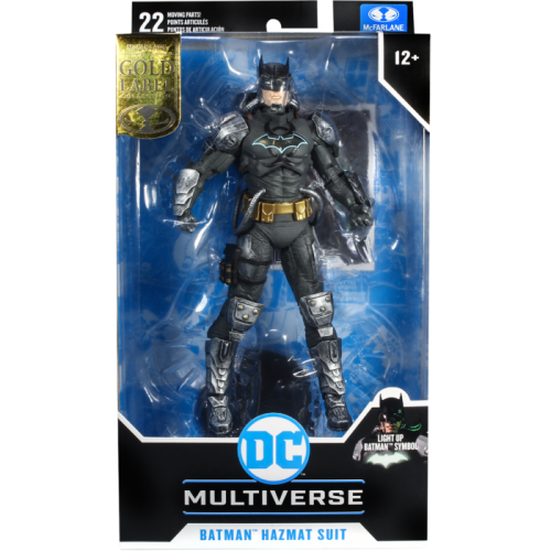 DC Multiverse Gold Label: Batman Hazmat Suit with Light Up Logo